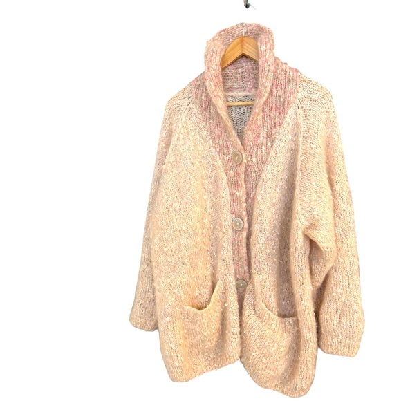 Angora Wool Cowichan style very very oversized XL Angora vintage handmade GUC - Picture 1 of 17
